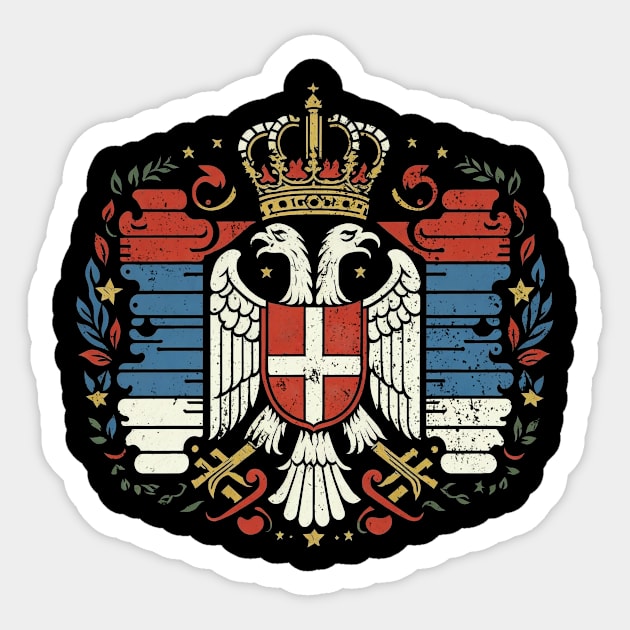 Serbia Flag Patriotic Design Sticker by ravensart